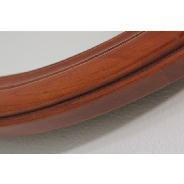 Brown Henkel Harris Cherry Oval Wall Mirror For Sale - Image 8 of 12
