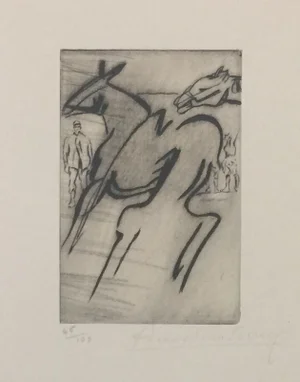 Le Coup de Canon - Original Etching by Anselmo Bucci - 1917 1917