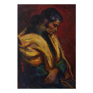 Isidre Nonell and Monturiol, Follower, Gypsy Lady, 1970s, Oil on Canvas For Sale