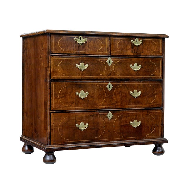 17th Century William and Mary Inlaid Walnut Chest of Drawers, 1690 For Sale - Image 10 of 10