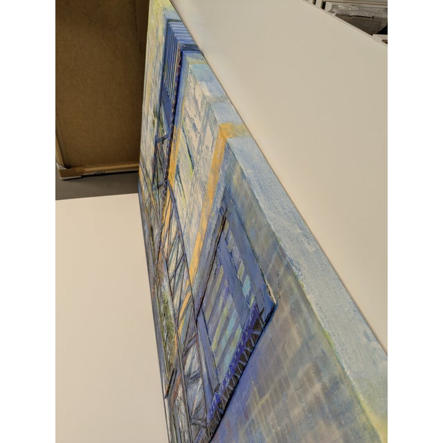 Main Street Bridge, Abstract Expressionist, Mixed Media on Canvas, Marsha Glazière For Sale - Image 4 of 11