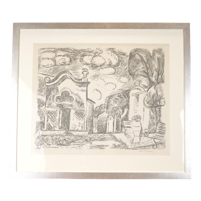 H. Purrmann, Chapel & Fountain in Levanto, Lithograph For Sale - Image 6 of 6