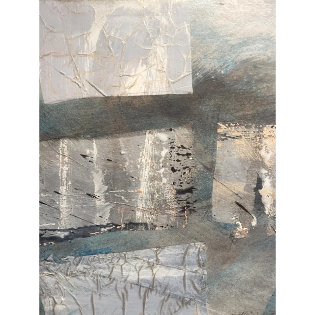 Patricia Zippin "Silver Paradigm" 1980s Mixed Media Abstract Painting