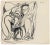 Study for the Murder of Marat - Original China Ink Drawing - 1968 1968 For Sale - Image 3 of 3