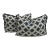 Bespoke Blue + Ivory Ikat Throw Pillows, Pair For Sale