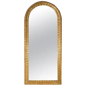 Early 19th Century Antique Italian Gold Gilt Oval Vertical Mirror