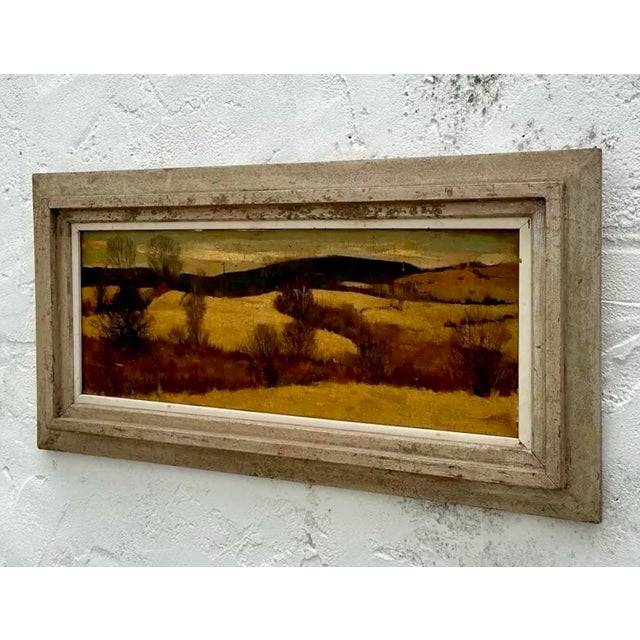 Mid 20th Century Vintage Landscape Oil Painting on Board For Sale - Image 5 of 6