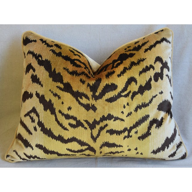 Large custom-tailored Italian Scalamandré pillow in a vintage/never used luxurious 100% handloomed shimmering silk-blend...