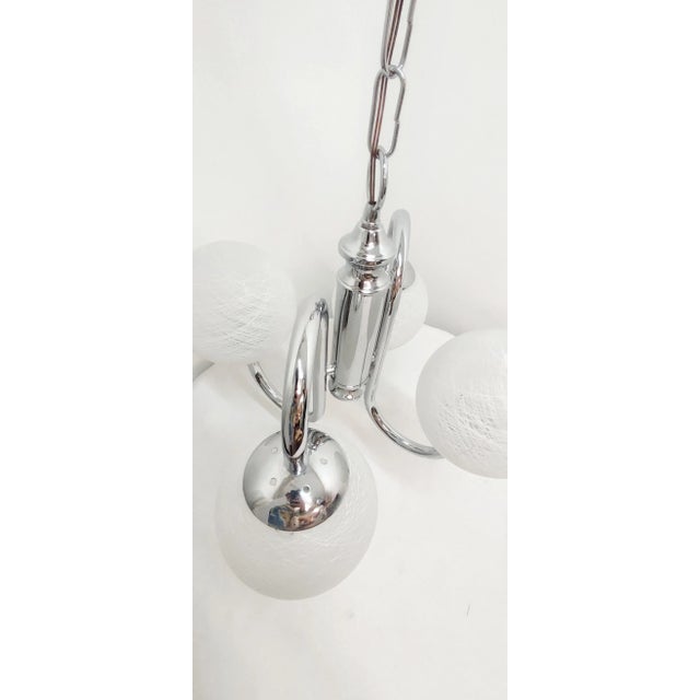 Metal and Glass Ceiling Lamp, Italy, 1970s For Sale - Image 12 of 13