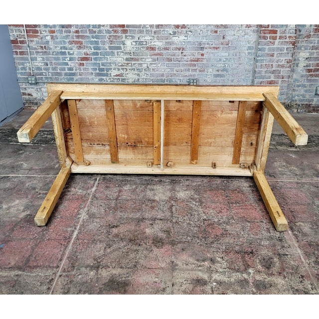 19th Century 75" Primitive Farm Dining Table For Sale - Image 12 of 12