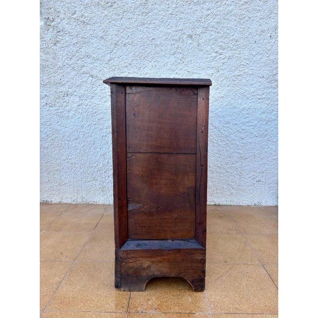 Brown Spanish Renaissance Carved Cabinet with Drop-Front Door and Two Drawers, 1880s For Sale - Image 8 of 17