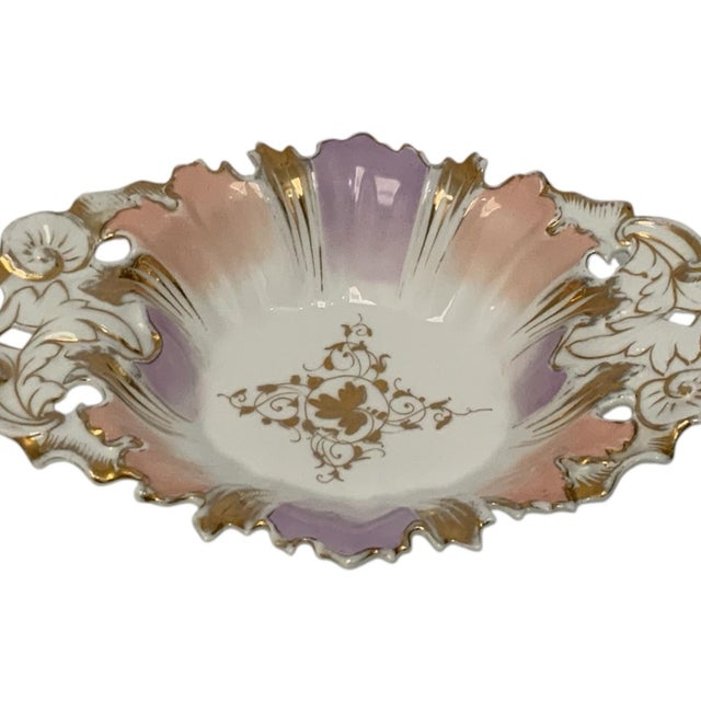 Antique Carl Tielsch c.t. Altwasser Porcelain Rococo Revival Centerpiece Bowl Germany C. 1890–1910 For Sale - Image 9 of 9