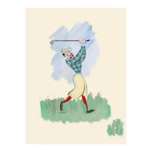 "The Golfer" Limited Edition Print on Etching Paper by Tug Rice 2018