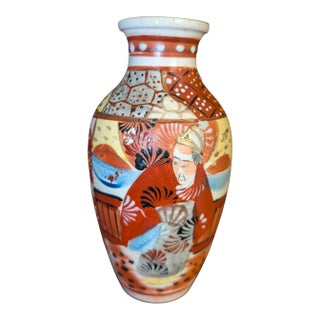 Antique Japanese Satsuma Cabinet Vase For Sale