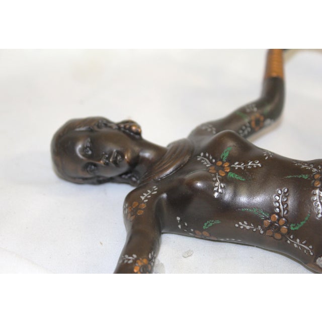 1990s Art Deco Bronze Dancer England After Lorenzl For Sale In Los Angeles - Image 6 of 18