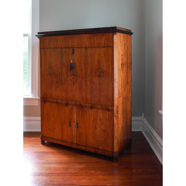19th C Biedermeier Secretary Desk, Secrétaire À Abattant For Sale - Image 15 of 18