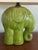 Green Whimsical Ceramic Elephant Lamp With Daisies For Sale - Image 8 of 8