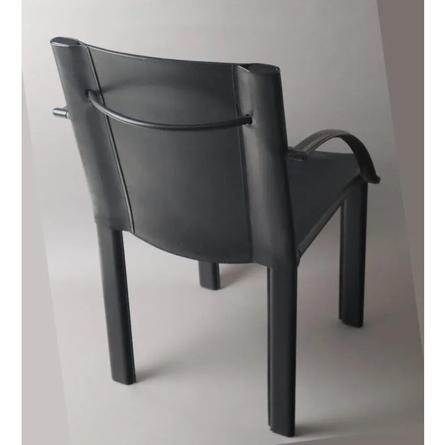 Leather Chair by Matteo Grassi for Carlo Bartoli, 1980s For Sale - Image 7 of 13