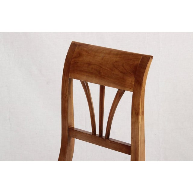 Antique Biedermeier Chairs in Cherry Wood, 1820, Set of 4 For Sale - Image 13 of 18