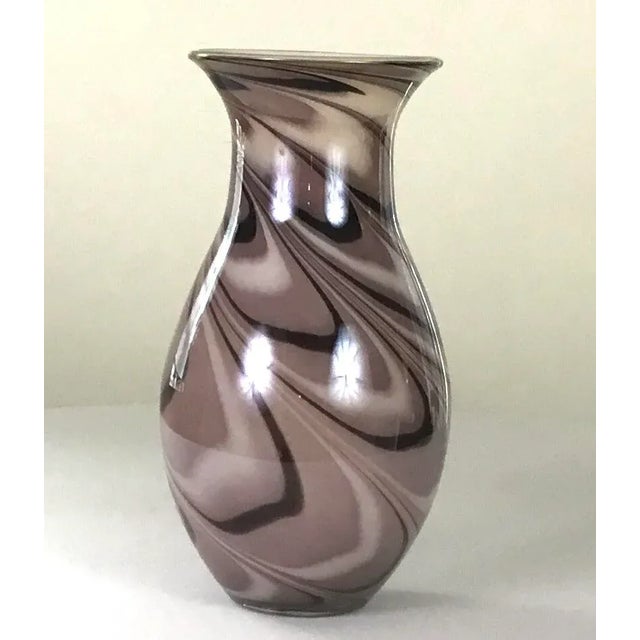 Vintage 1970s Hand Blown Large Vase For Sale - Image 6 of 6