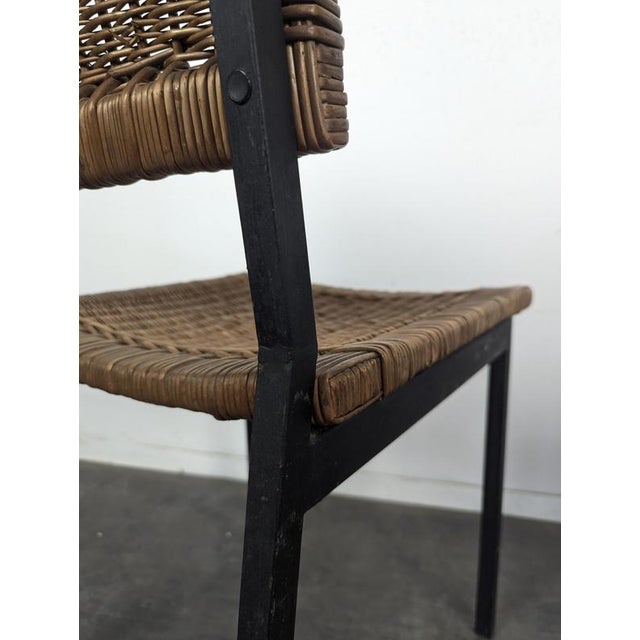 Vintage Modernist Rattan Chairs, 1950s, Set of 2 For Sale - Image 6 of 7