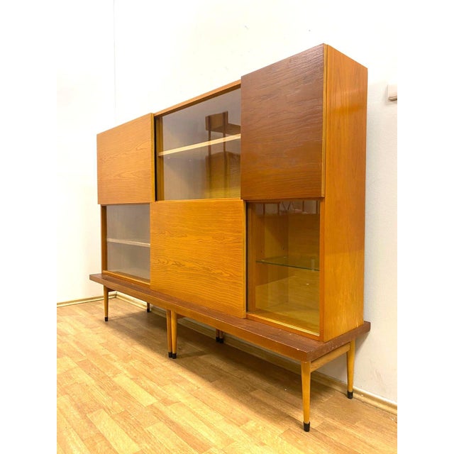 Brown Vintage Bookcase in Wood, 1960s For Sale - Image 8 of 9