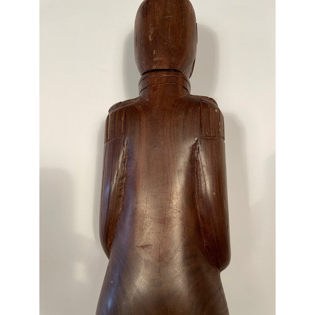 Brown General William Henry Harrison Folk Art Carving For Sale - Image 8 of 9