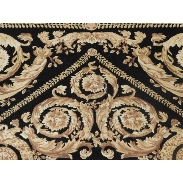 Traditional Early 21st Century Vintage Hand Knotted Savonnerie Rug. 7'10"x 8' For Sale - Image 3 of 13