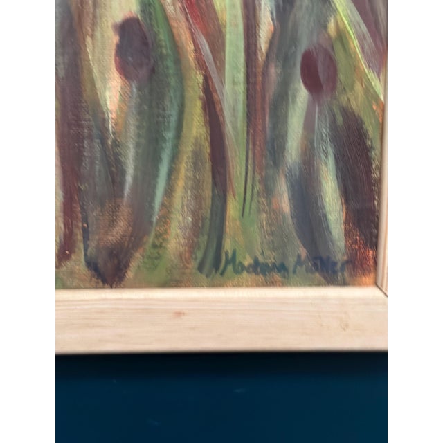 Martina Möller, Flowers, 1980s, Oil on Panel, Framed For Sale - Image 9 of 12