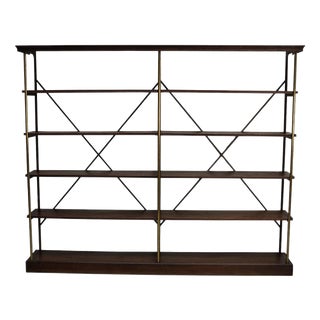 Large Oak and Iron Shelving Unit / Store Display by Theodore Scherf, France 1890s For Sale