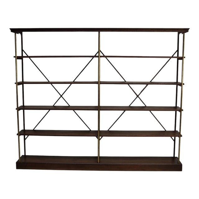 Large Oak and Iron Shelving Unit / Store Display by Theodore Scherf, France 1890s For Sale
