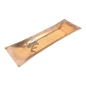 Heintz Arts & Crafts Sterling Silver on Bronze Pen Tray