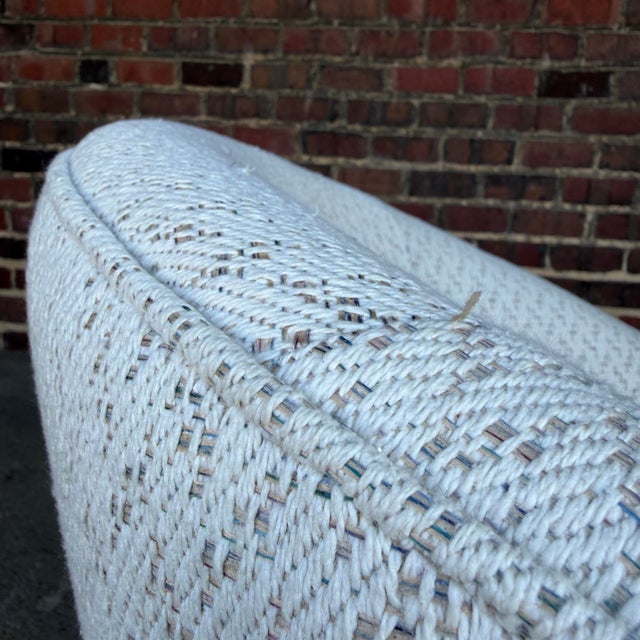 Pair of Custom White Tub Chairs Mid Century Modern For Sale - Image 10 of 12