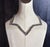 Vintage American Designer Alexis Kirk Clear and Black Rhinestone Star Necklace Choker For Sale - Image 13 of 17