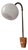 Swedish Modern, Clip-on Task Light, Brass, Wood, Glass, Sweden, 1950s For Sale