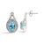 Haus of Brilliance Sterling Silver Oval Blue Topaz and Diamond Accent Twist and Halo Drop Earrings, Pair For Sale - Image 4 of 4