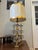 Mid-Century Modern Loevsky & Loevsky 1960's Hollywood French Regency Tiered Brass Waterfall Crystal Prism Table Lamp For Sale - Image 3 of 9