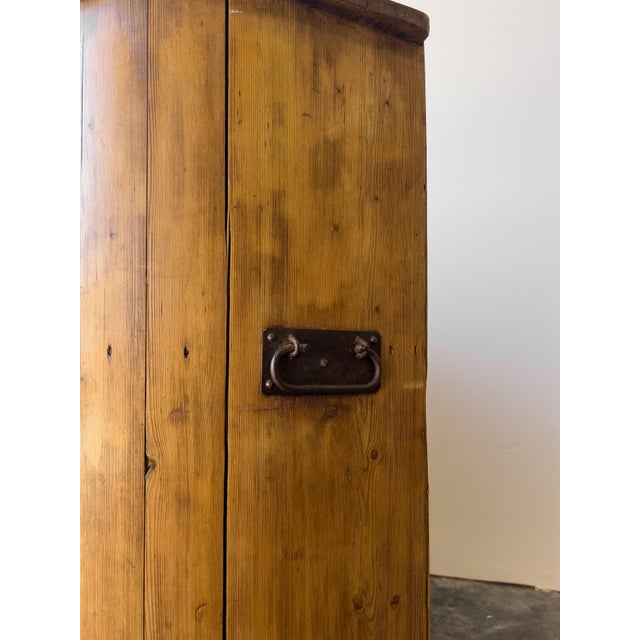 Wood Antique Pine Huffer Cabinet For Sale - Image 7 of 10