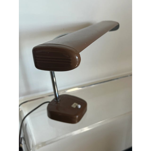 1970’s Brown Desk Task Lamp For Sale - Image 4 of 5