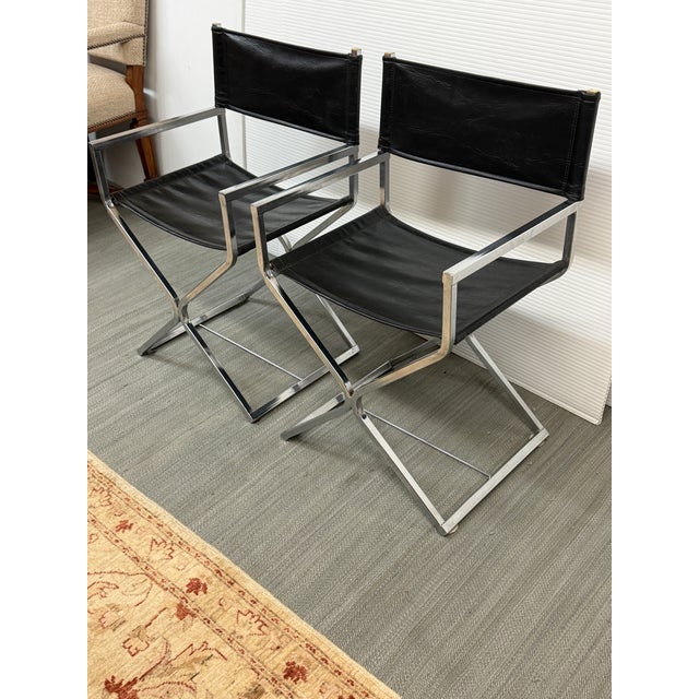 Mid-Century Modern Robert Kjer Jakobsen for Virtue Brothers Mid Century Director’s Armchairs, Pair For Sale - Image 3 of 12