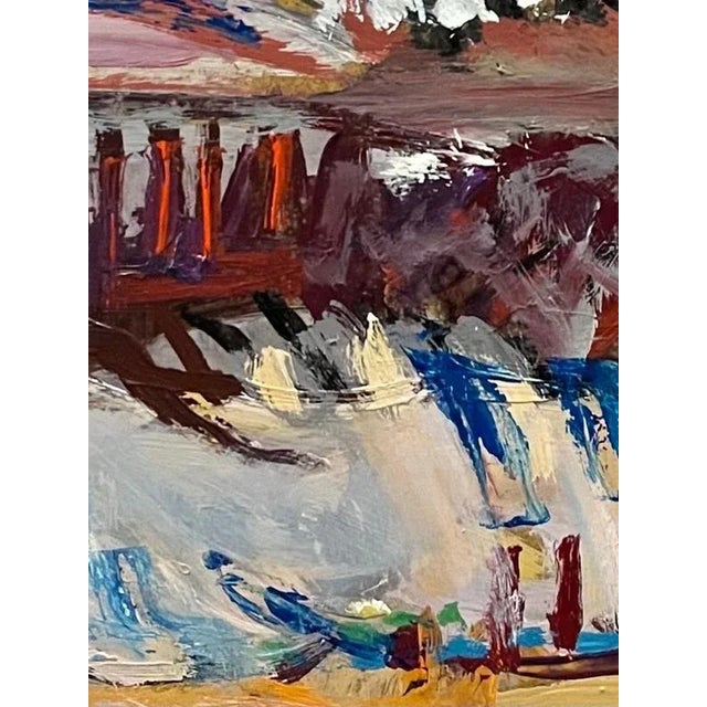 Jean Krille, Landscape 144, Oil on Masonite, 1985 For Sale - Image 5 of 11