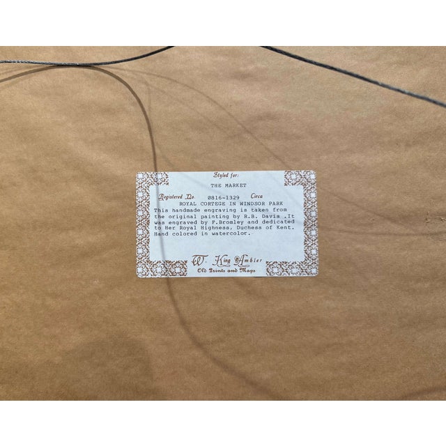 19th Century English Framed Colored Print "The Royal Cottage in Windsor Park" For Sale - Image 10 of 10