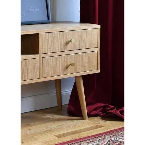 Wana Cabinet by Pastform Dimensions: D 35 x W 90 x H 60 cm. Materials: Stained and varnished wood.