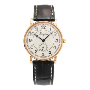 Longines Présence Heritage 34mm l4.767.8 White Dial 18k Yellow Gold Watch