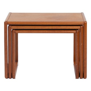 Danish Teak Nesting Tables, 1970s, Set of 3 For Sale
