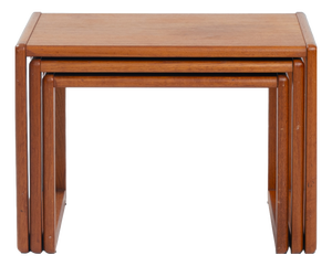 Danish Teak Nesting Tables, 1970s, Set of 3