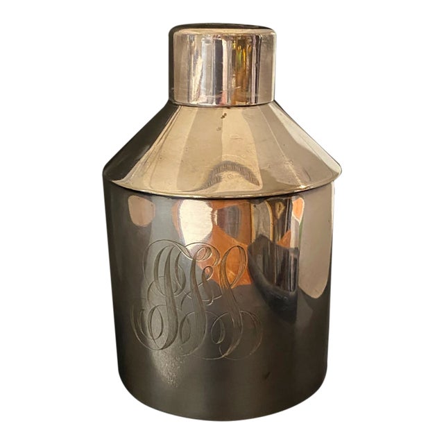 1950s Mid Century Modern Gorham Sterling Soldered Tea Caddy For Sale