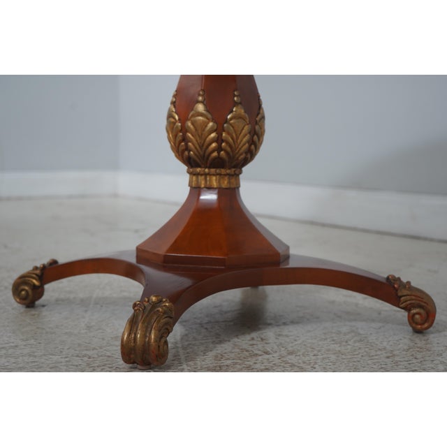 John Widdicomb John Widdicomb Cherry Pedestal Oval Center Table For Sale - Image 4 of 13