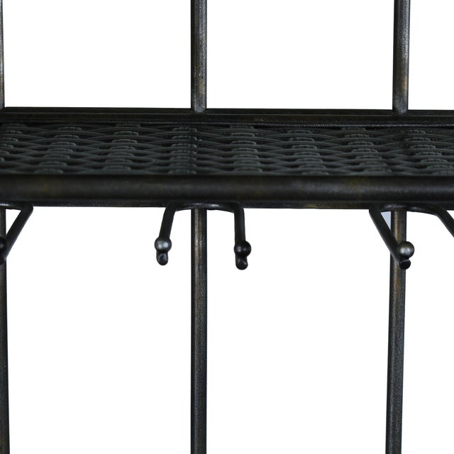 Entertain in style with this oversized vintage faux bamboo metal wine bar. The dramatic 74-inch height makes a bold...