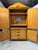Hickory-White Blonde Wood Armoire Wardrobe With Pediment Crown For Sale - Image 9 of 11